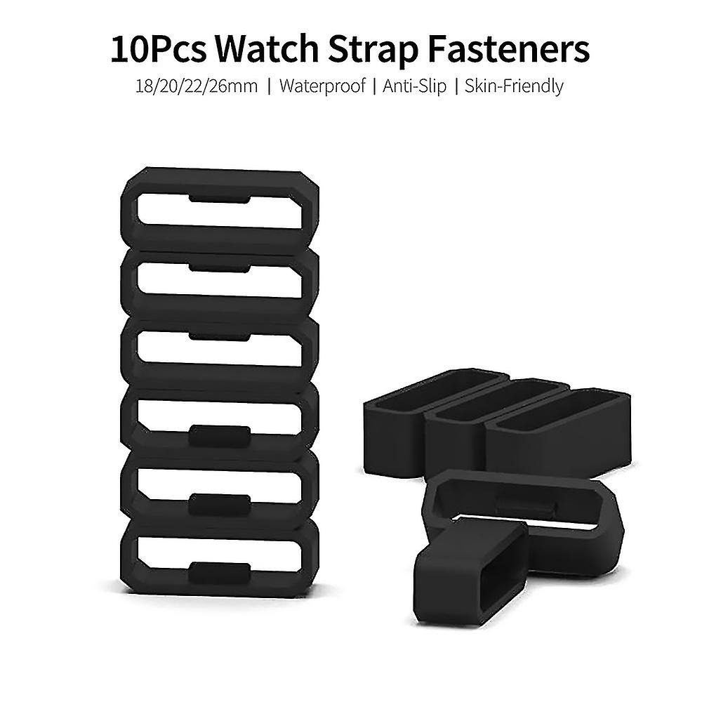 10pcs Silicone Replacement Secure Rings Watch Strap Fasteners Band ...