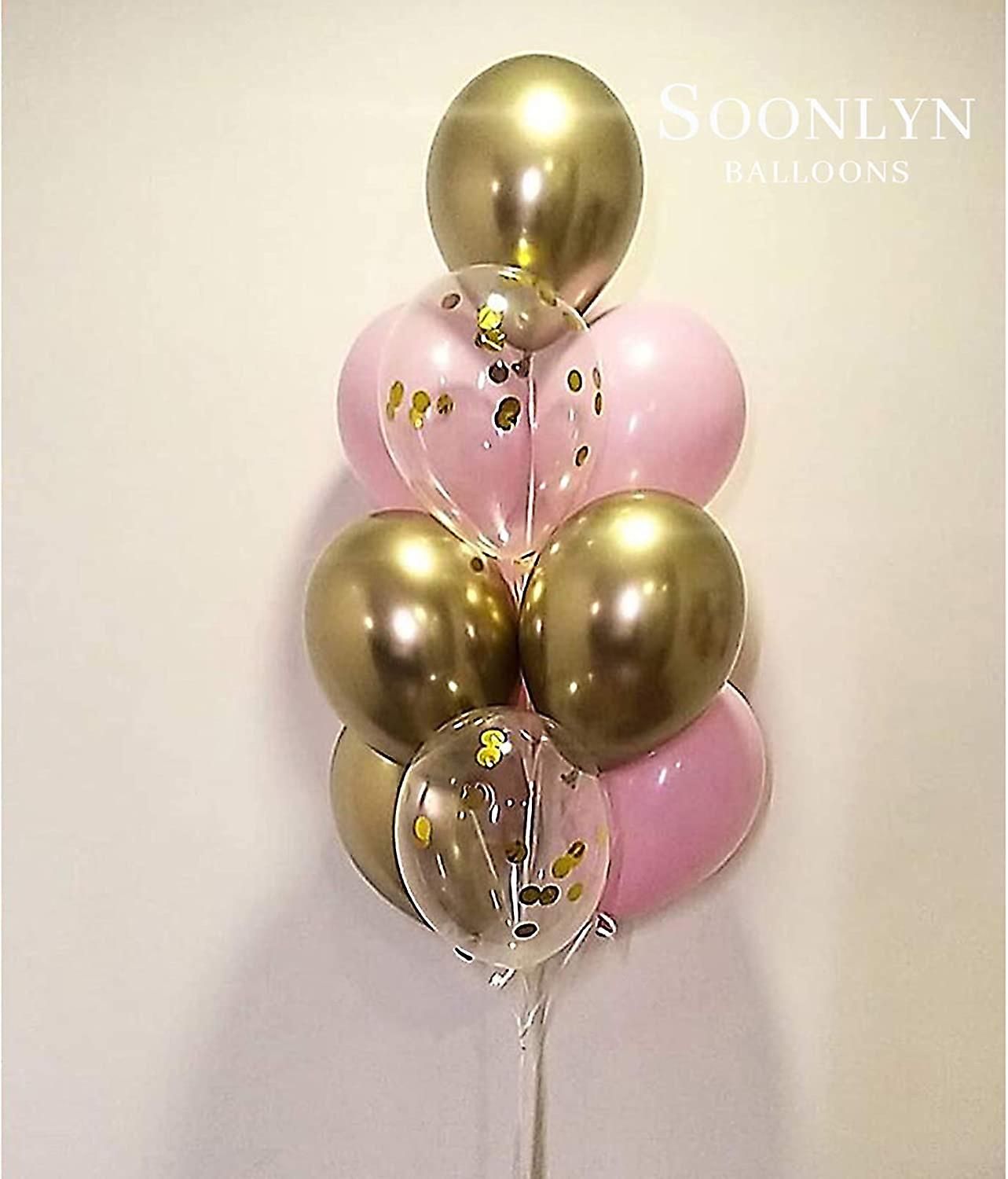 Pink & Gold Balloon Garland Kit - 135-Piece Pastel Party Decor For Baby Showers & Birthdays