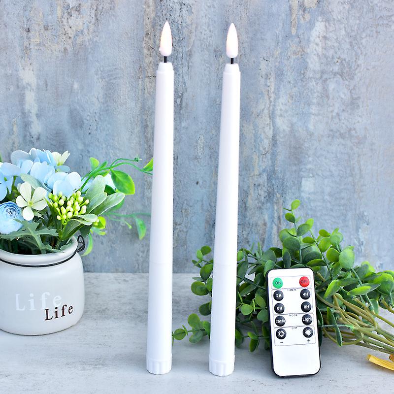 Candela LED Flamme Striscia, beige, 25 cm cera batteria set di 2