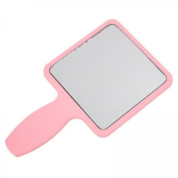 7xCompact Cute Makeup Square Shaped Mirror Handheld Single Side Pink