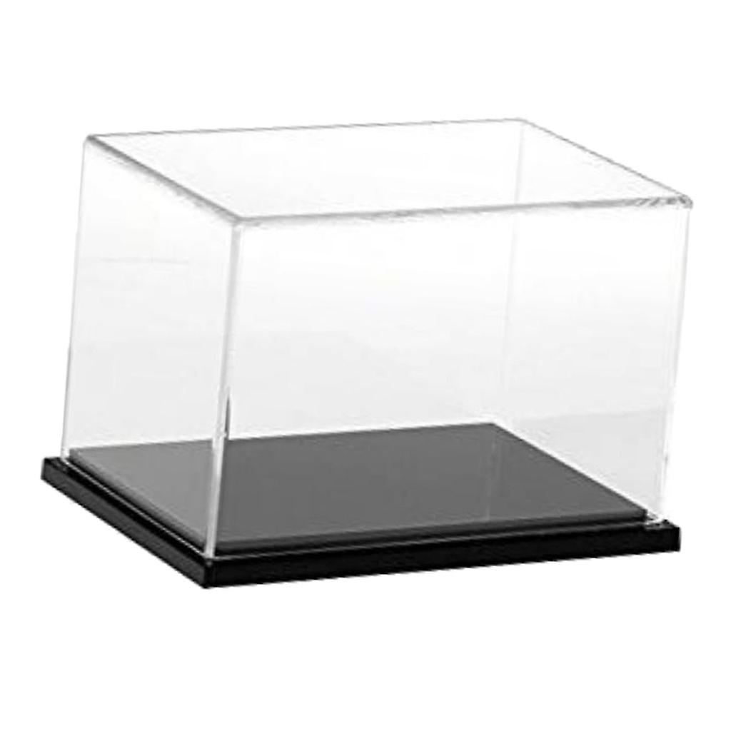 Acrylic Model Doll Display Case Showcase Dustproof Box for Diecast Car Black