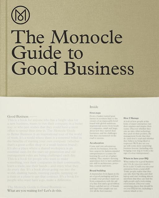 The Monocle Guide To Good Business Hardback Book