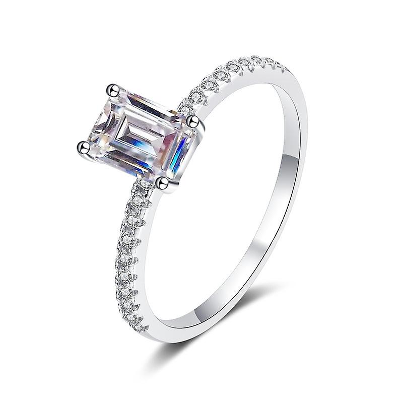 S925 Sterling Silver Moissanite Ring