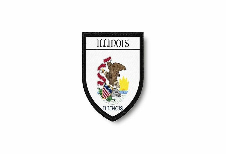 Patch Ecusson Termocollant Edge Brode Flag Prints USA Illinois