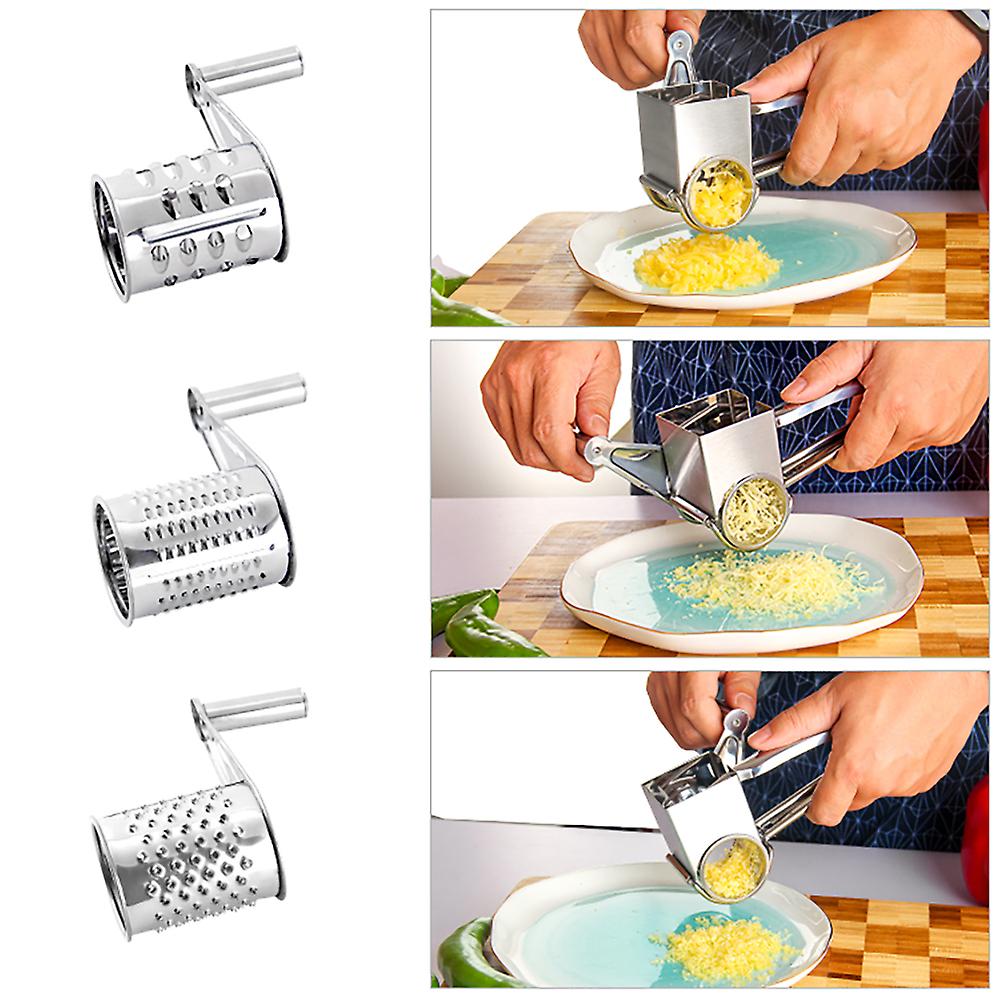 Stainless Steel Manual Rotary Cheese Grater Slicer Multi-purpose Cheeses