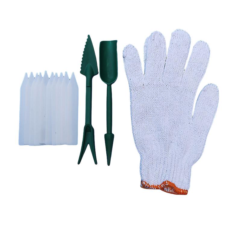 INF Garden Tools Set with Planting Label Transplanter Gloves