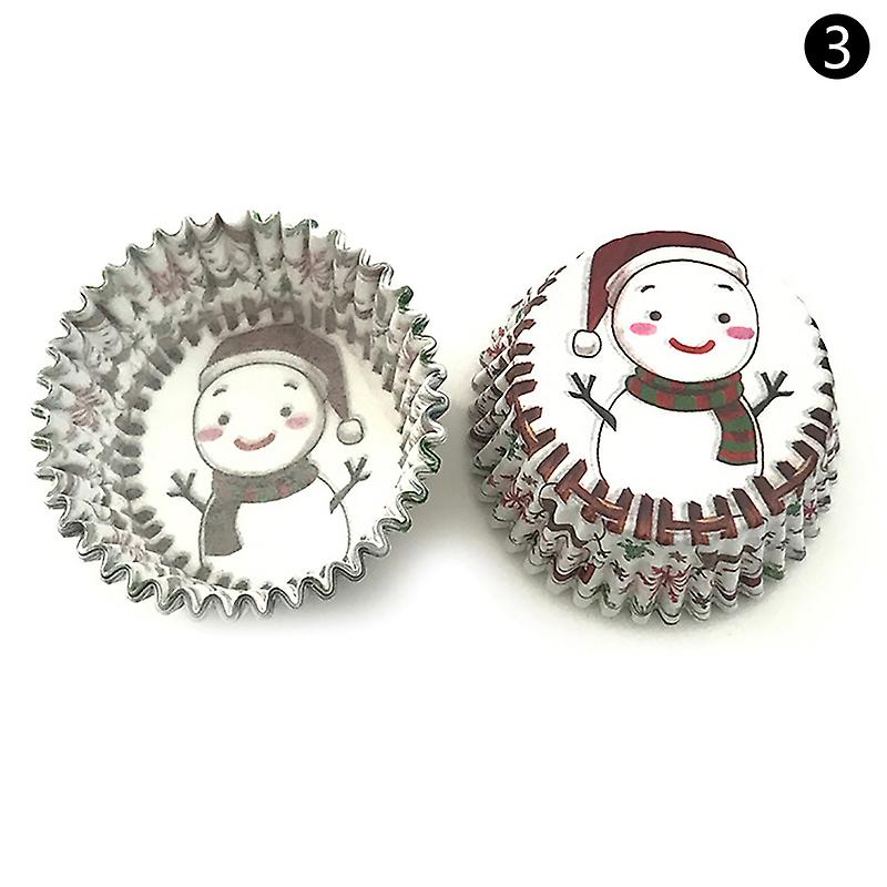 100pcs Christmas Cupcake Wrapper Liners Cake Muffin Cases Paper Baking Cup Party