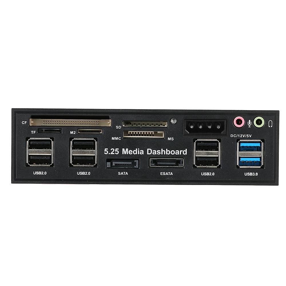 Multi-Function USB 3.0 Hub eSATA SATA Port Internal Card Reader PC Dashboard Media Front Panel Audio