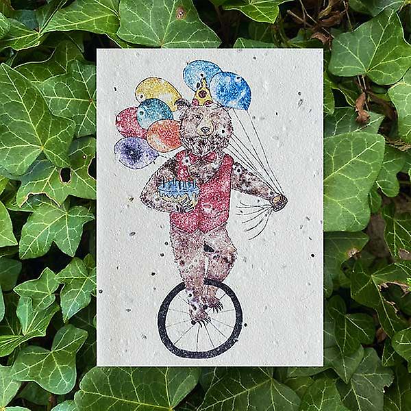 Birthday Bear - Plantable Wildflower Card