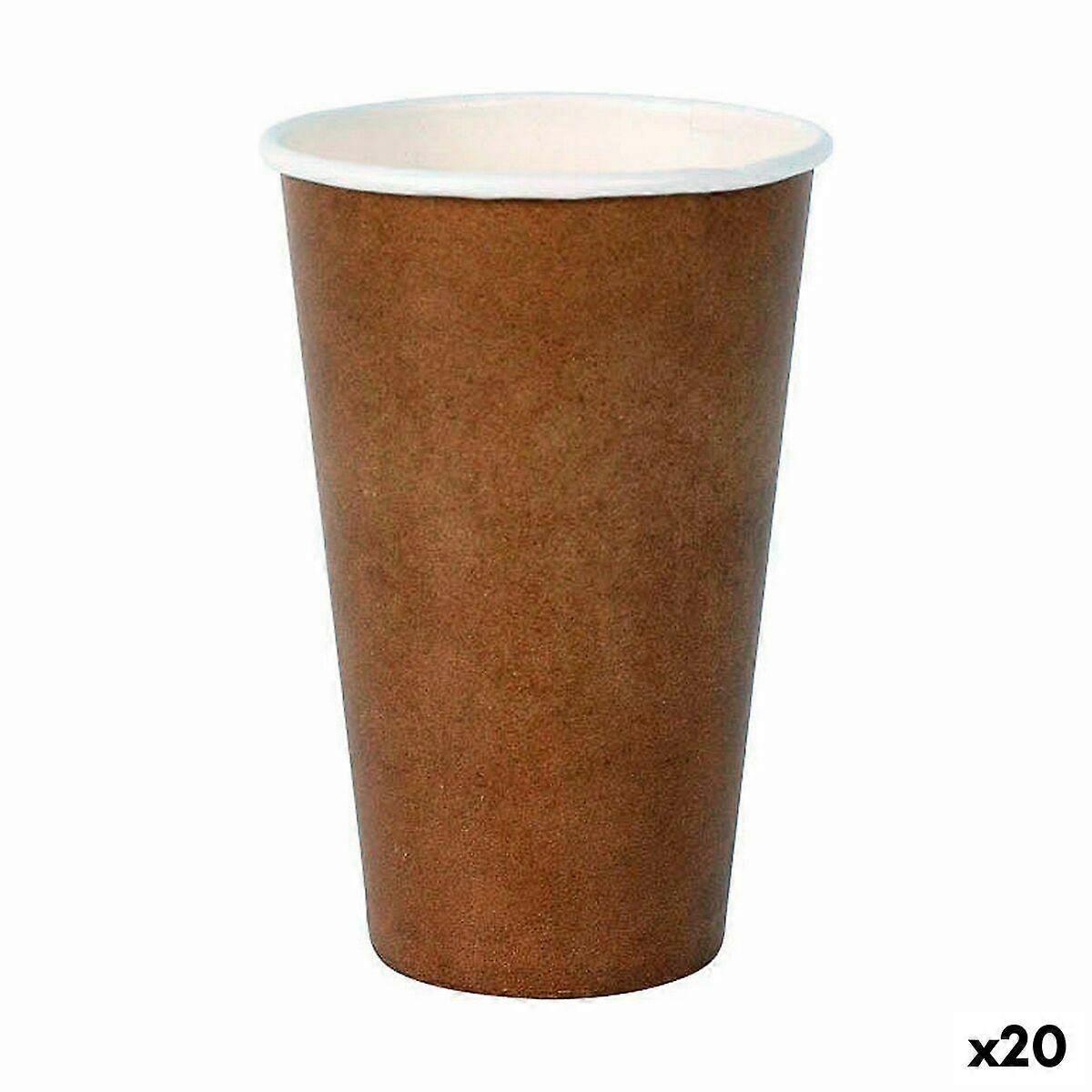 Set glazen Algon Wegwerp Karton kraftpapier 35 Stuks 350 ml (20 Stuks)