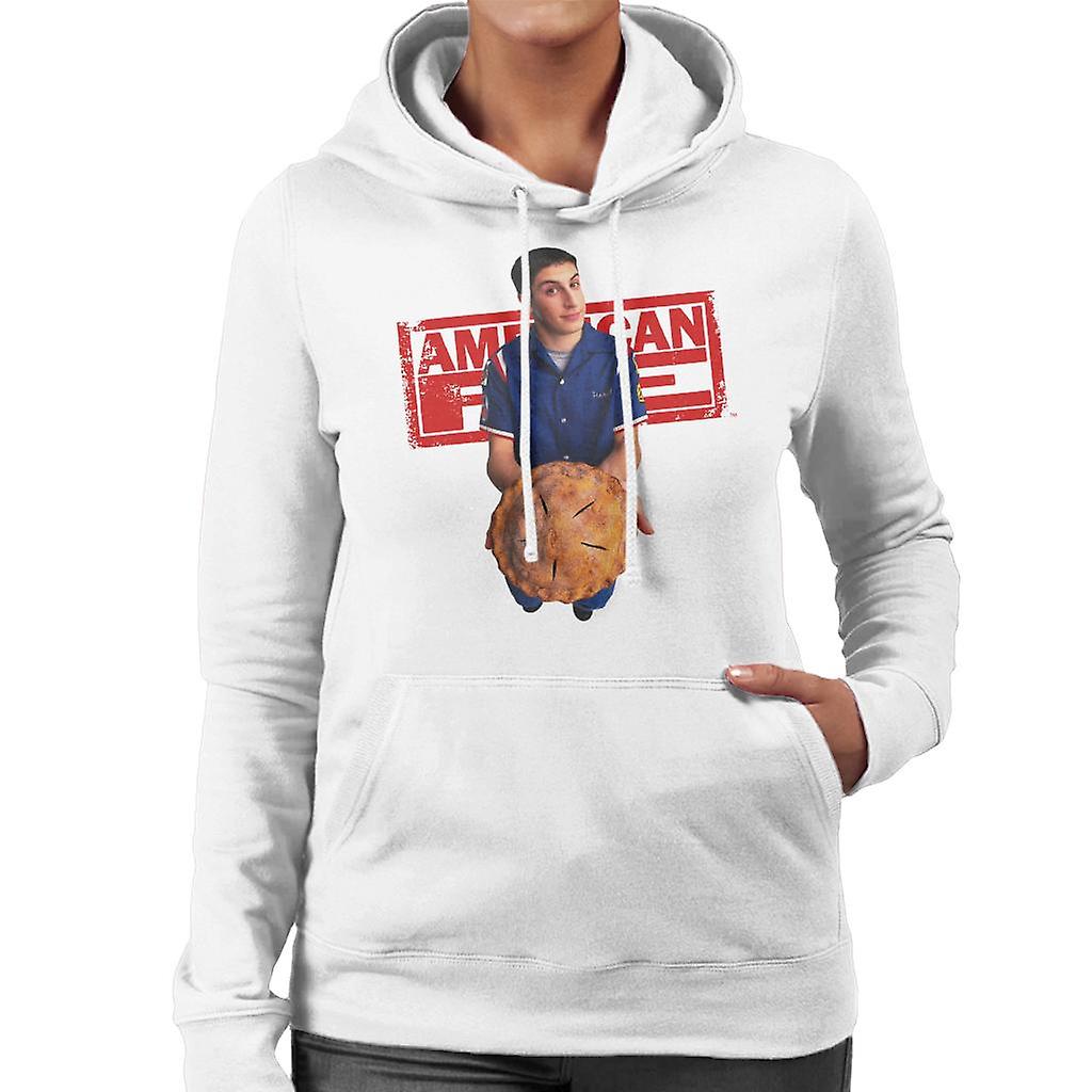 American Pie Jim Holding Pie Women's Hooded Sweatshirt