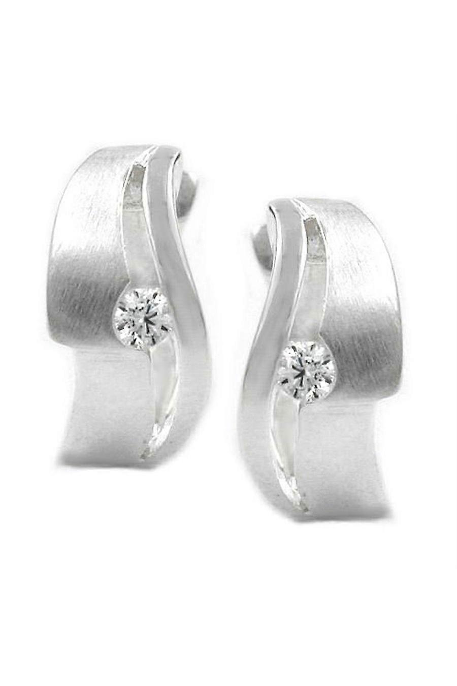 Hoop Earring With Zirconia Silver 925 - Gl93205