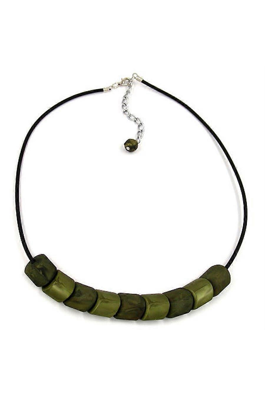 Necklace Beads Green-silk 45cm - Gl04363