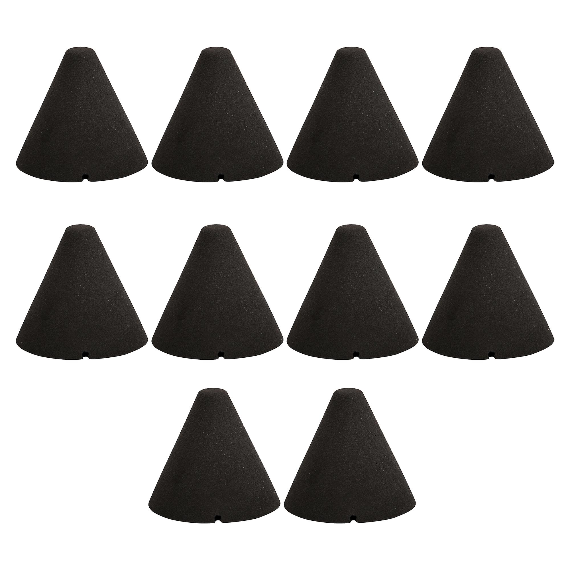 10x Black Foam Cone Electronic Drum Pad Internal Replacement for DIY