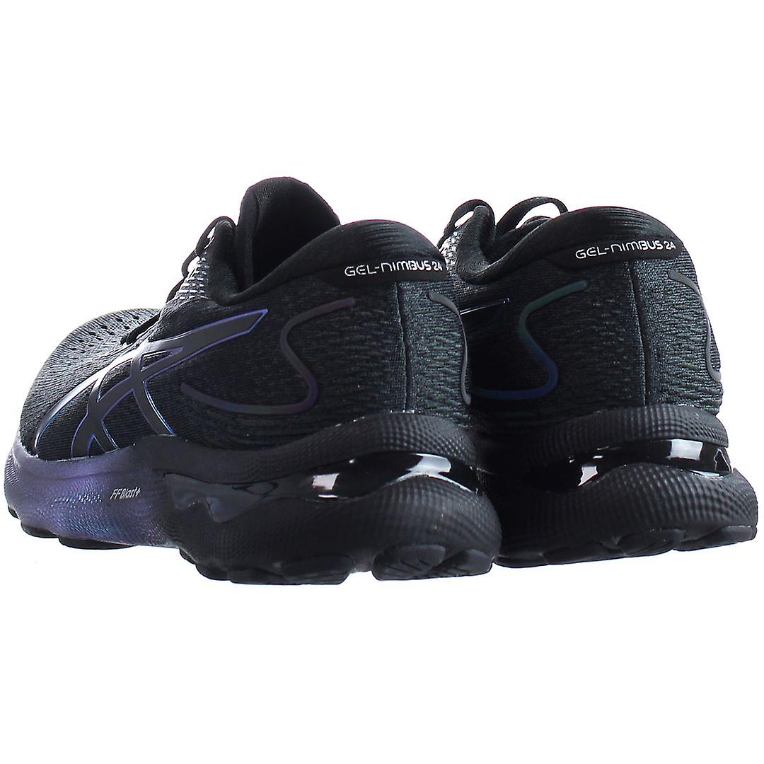Asics Gel-Nimbus 24 Platinum Lace-Up Black Synthetic Mens  display picture 2