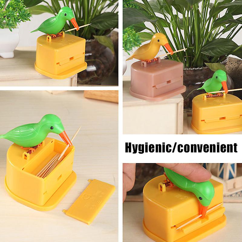 Automatic Dispenser Birds Toothpick Holder Box Kitchen Home Table Decoration