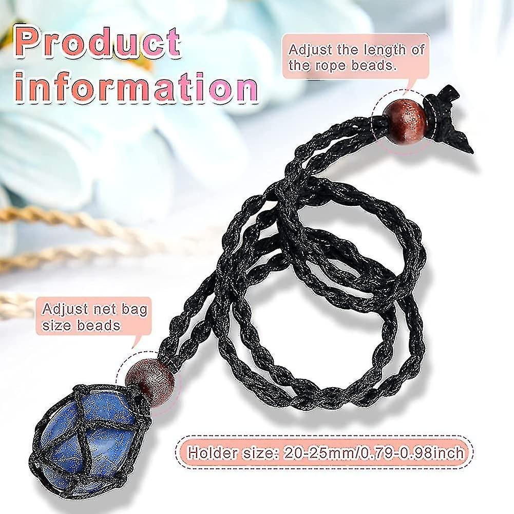 3pcs Collier Cordon Vide Pierre Support Cristal Collier Support Pendentif Quartz Brut