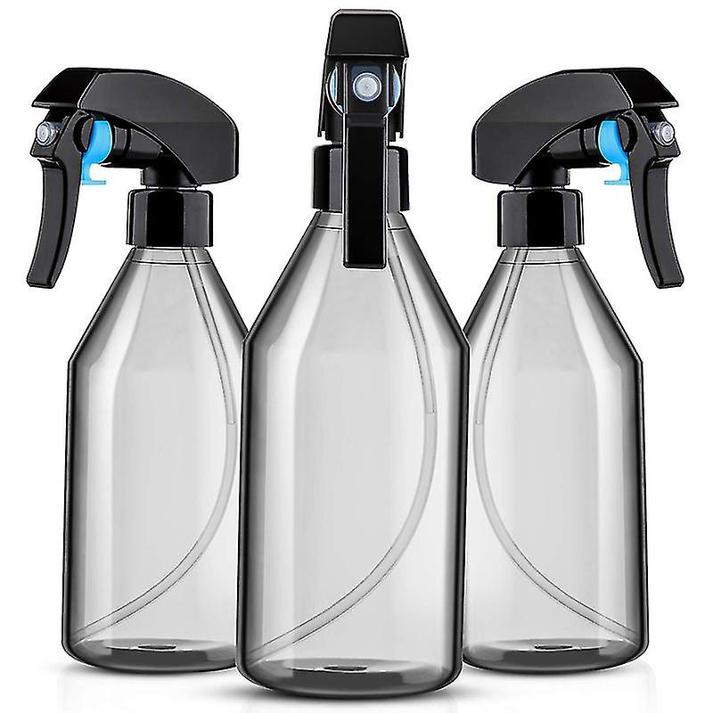 Plastic Spray Bottles for Cleaning Solutions,10OZ Reusable Empty Container with Durable Black Trigg