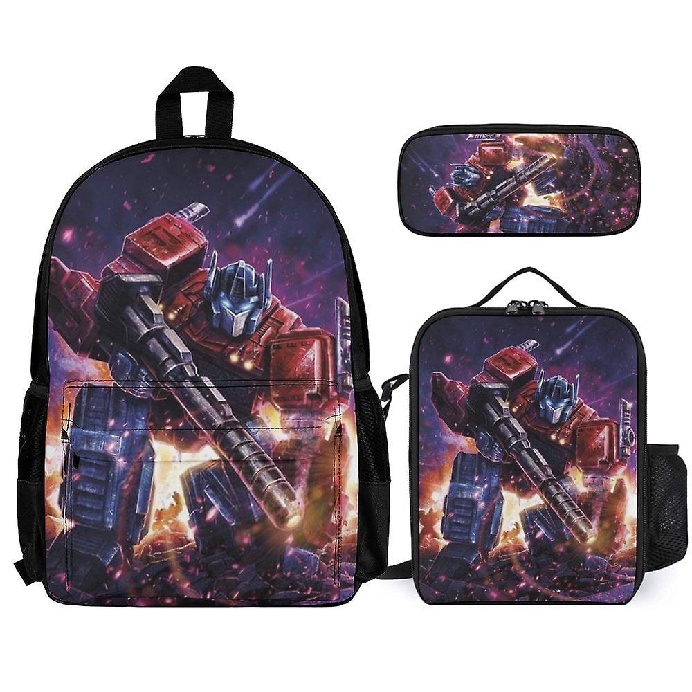 Transformers 3Pcs Backpacks Sets with Lunch Bag And Pencil Case