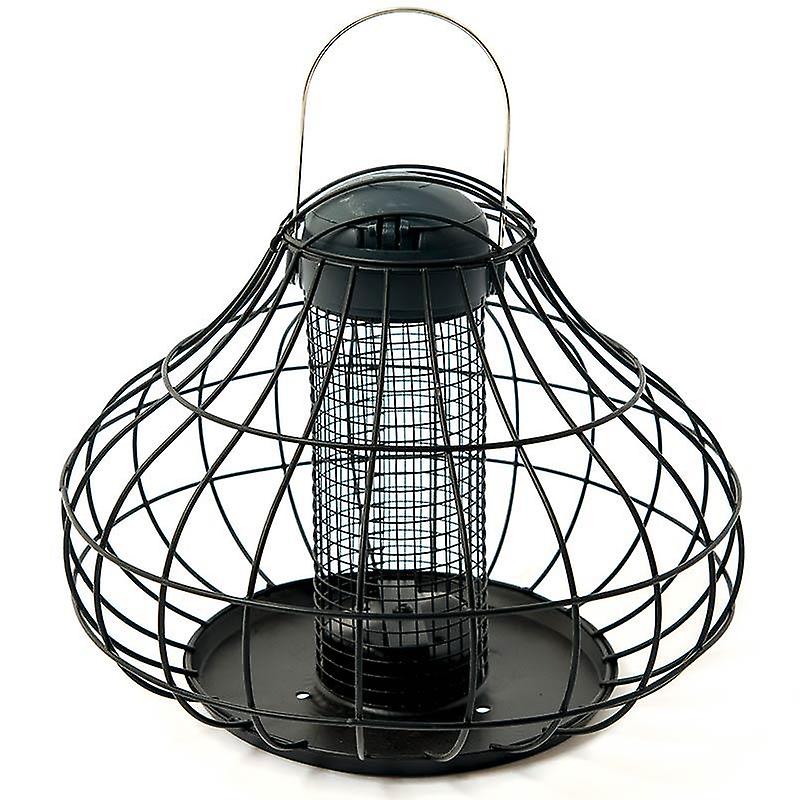 Squirrel Resistant Peanut Feeder, Black, Metal