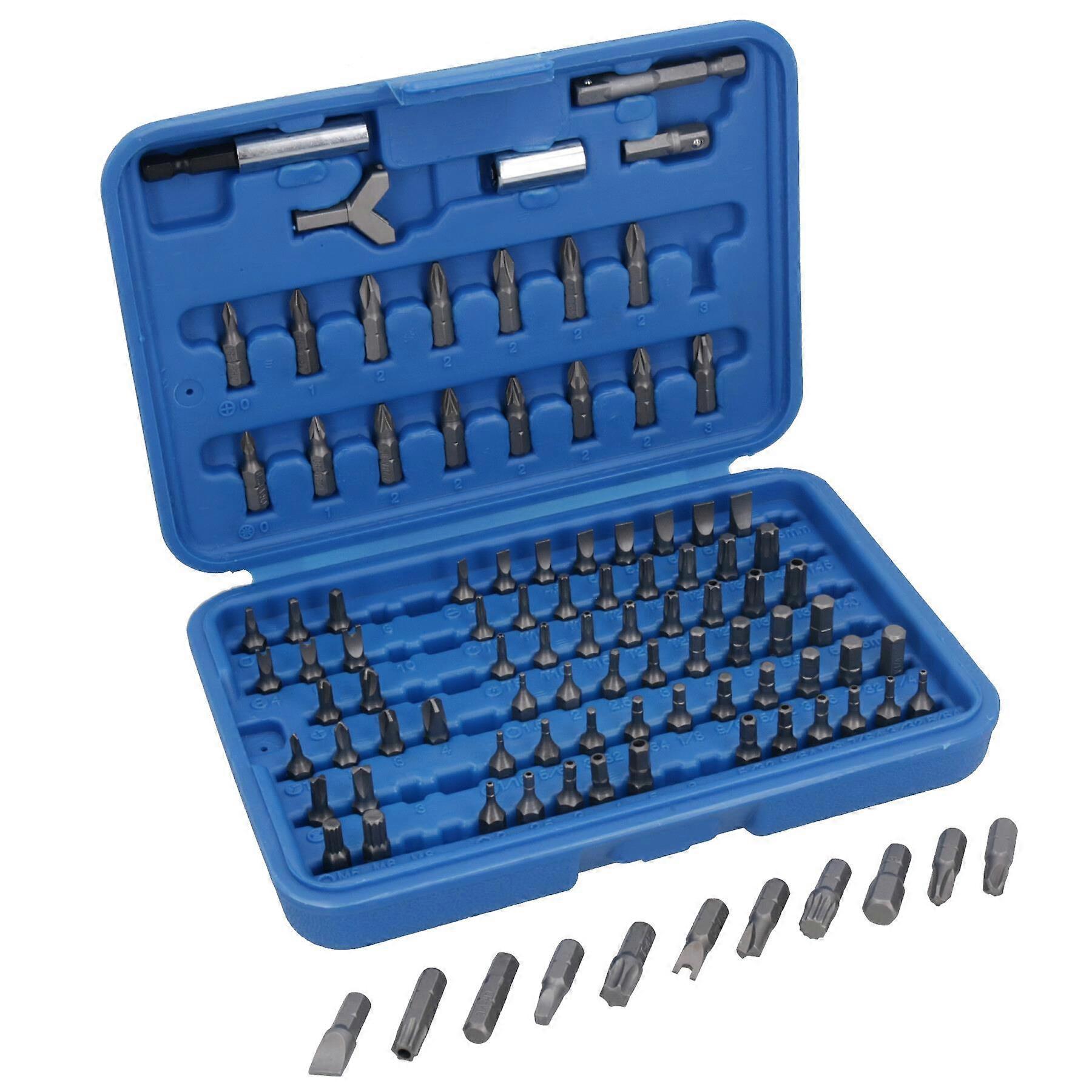100pc Screwdriver Drill Wrench Torx Security Bit Tamperproof Hex Bit Set