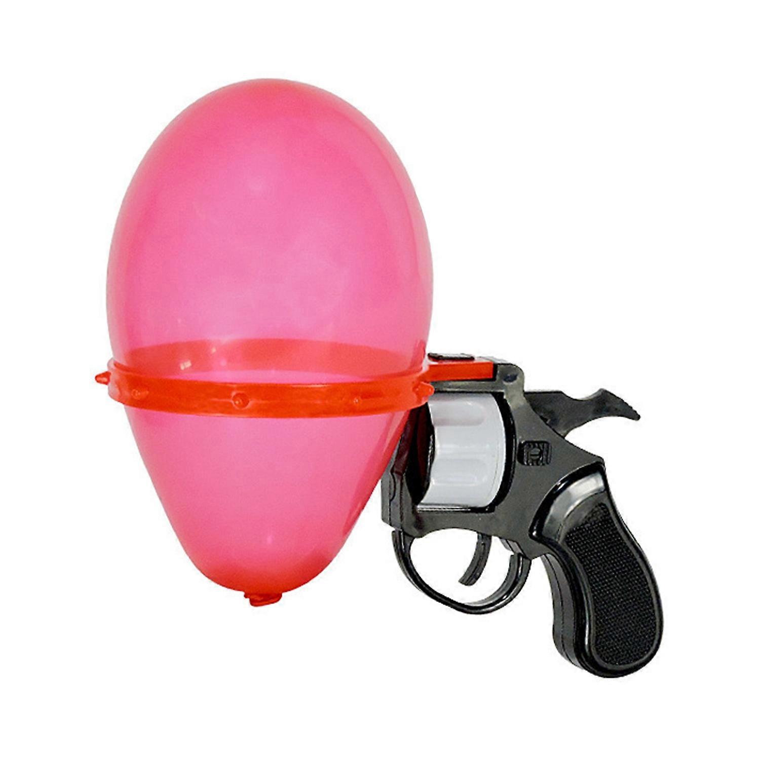 1 Set Russian Roulette Revolver Toy with 10 Balloons Desktop Lucky Turntable Wheel Popping Balloon