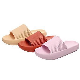 Superweiche dicke Eva-Plateau-Pantoletten für Damen, minimalistisches und komfortables Innenbad, rutschfest