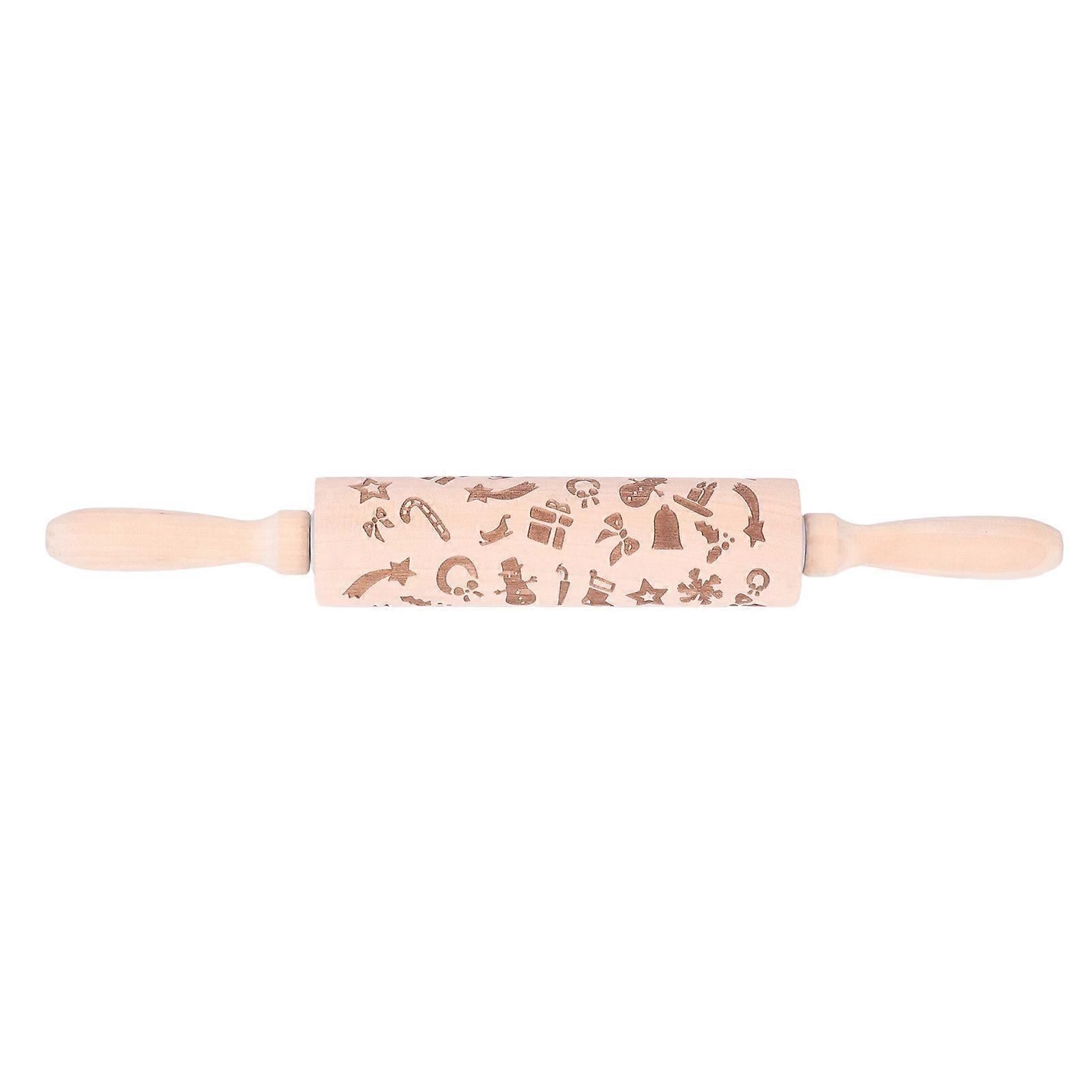 Rolling Pin Wooden Unique Pattern Dough Roller Kitchen Tool for Pastries Pizza Biscuits BakingStar Socks