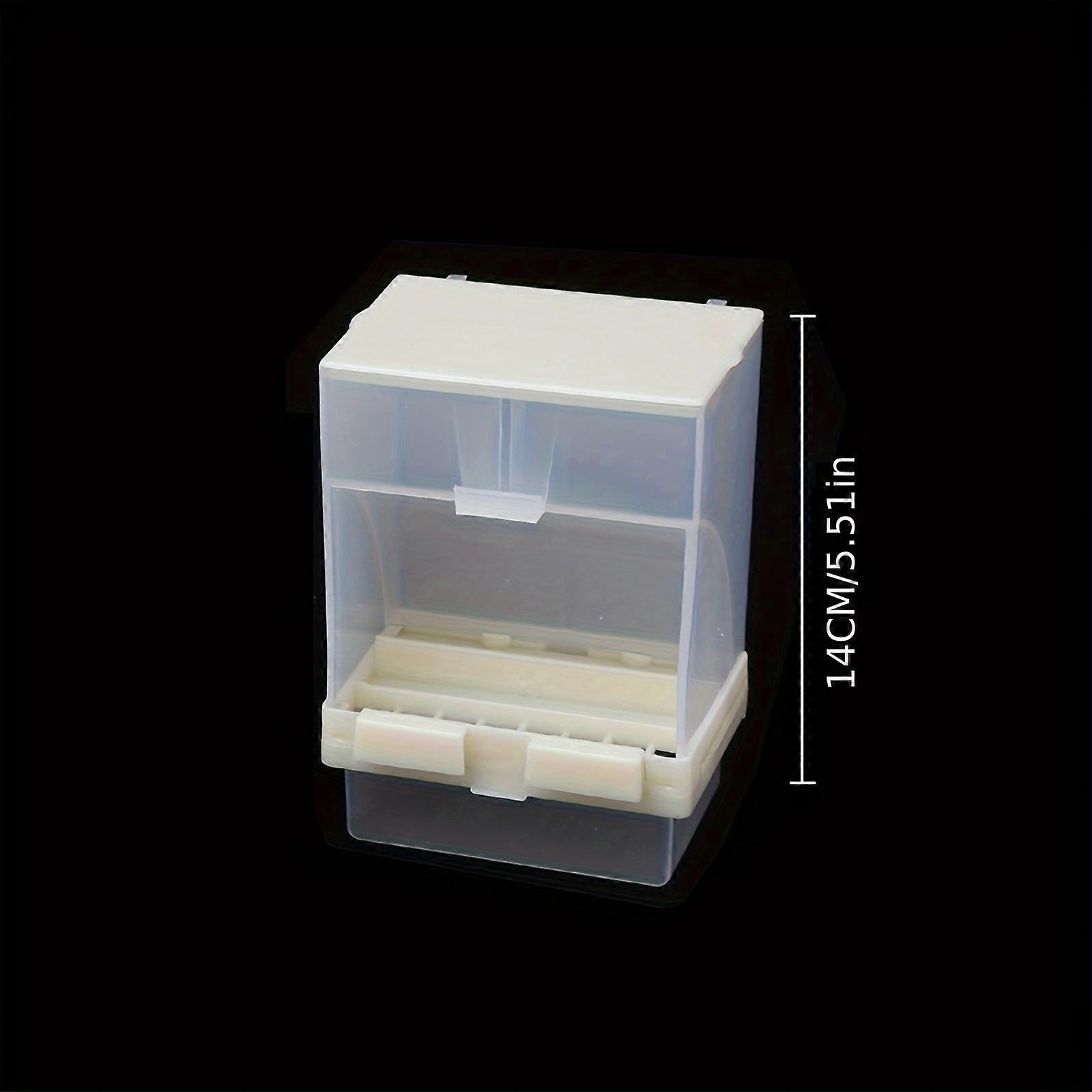 Easy-Clean Hanging Bird Feeder - Automatic Parrot & Pet Bird Food Dispenser, Durable Plastic, White