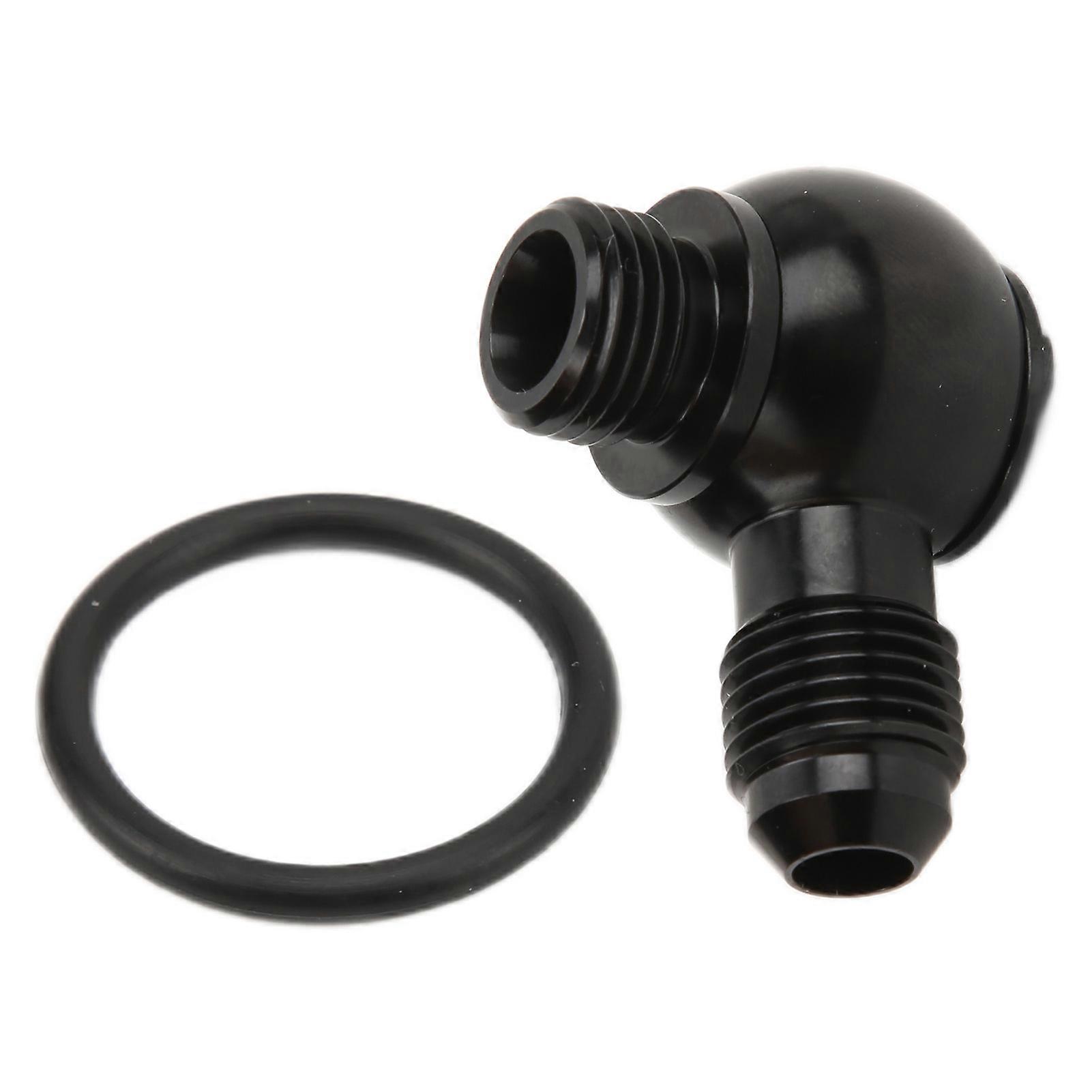 AN?6 Banjo Adapter to ORB?6 9/16 UNF Bolt Aluminium Low Height Precise Black Car Accessory