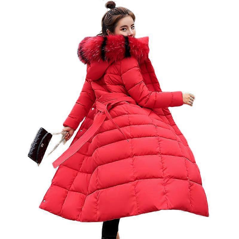 Women's Quilted Fur Color Winter Jacket