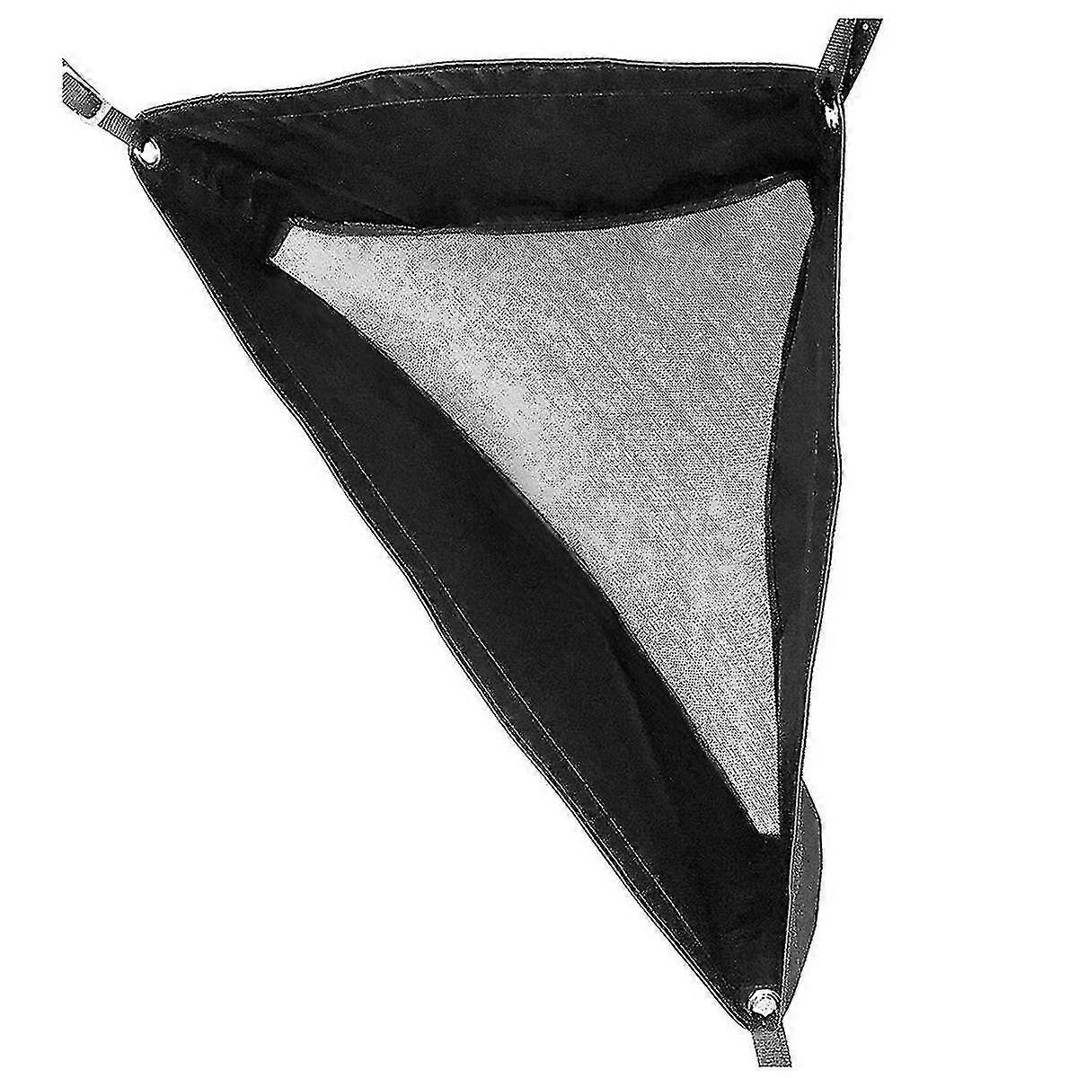 Pferde Eckenfutter Deep Corner Hay Bag Ziegen Heufuttersäcke mit Netzboden und Druckknöpfen für Pferdeanhängerstall, Schwarz