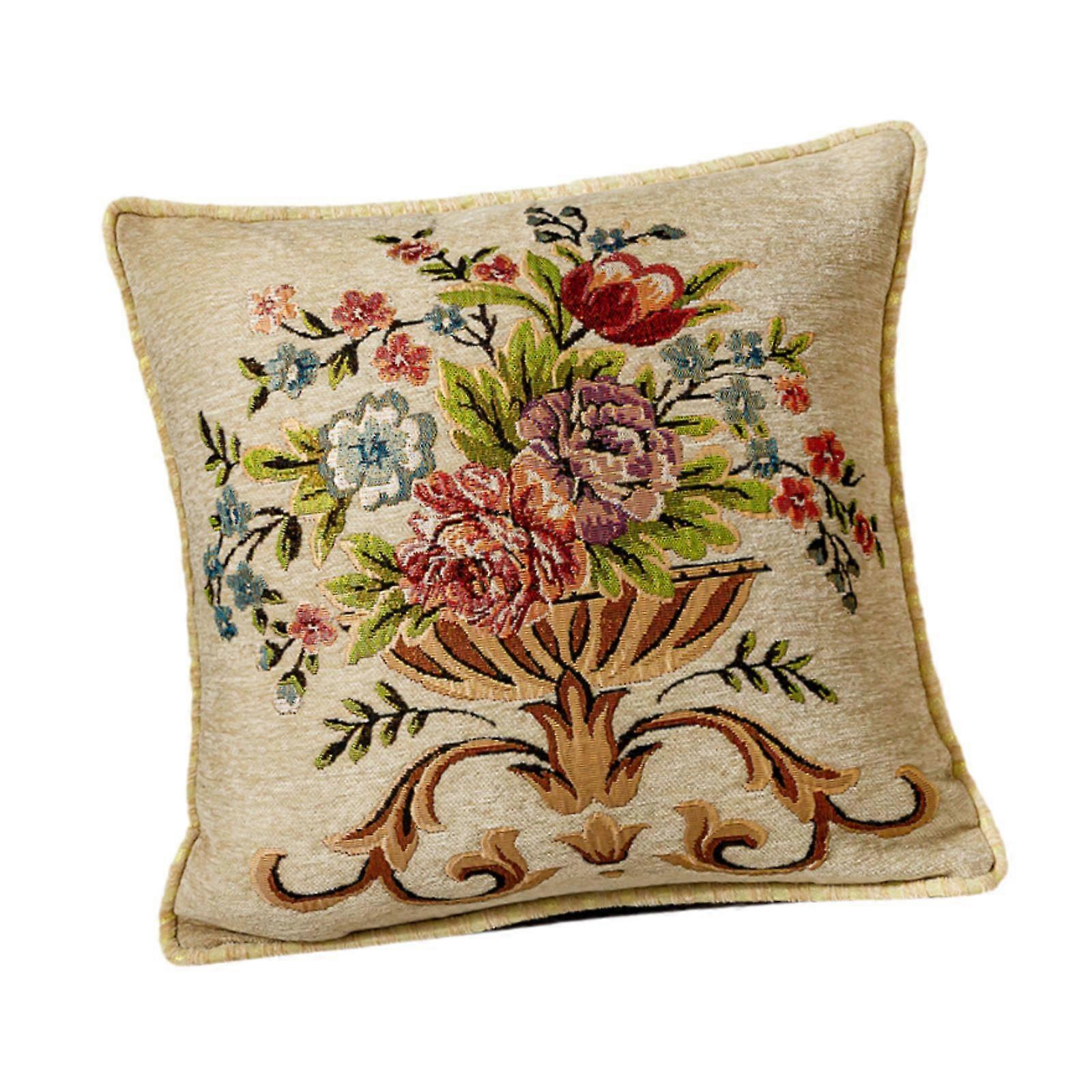 Embroidered Throw Pillow Cover Soft Pillow Case for Bedding Car Housewarming