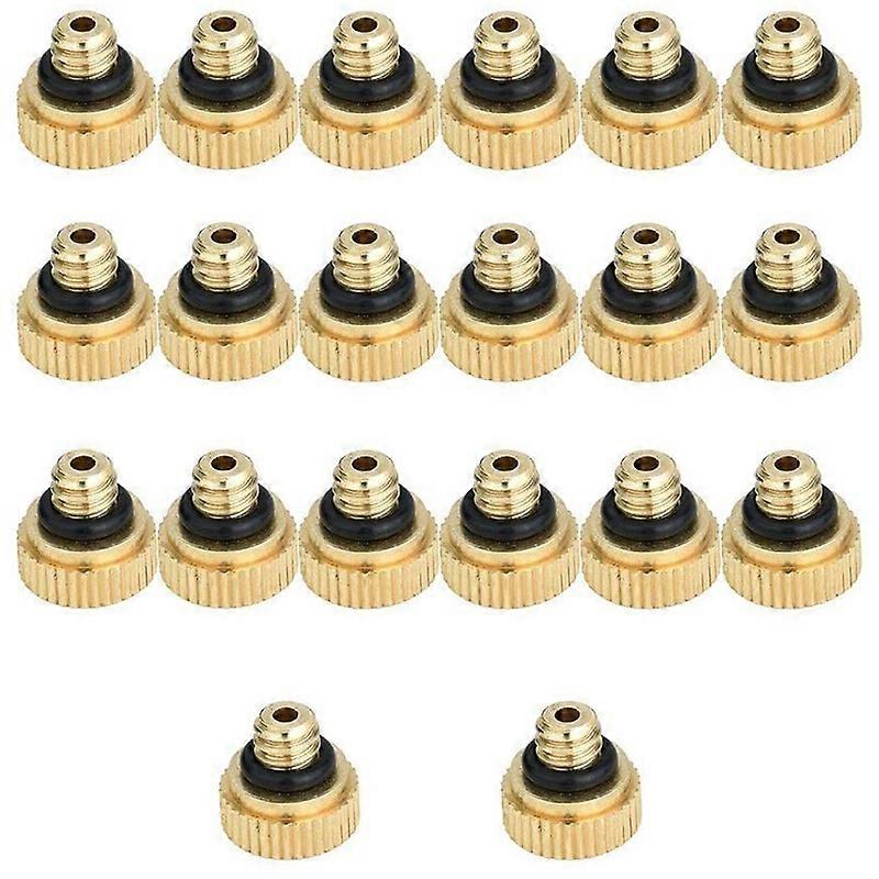 20Pcs / Set Brass Misting Nozzles Mister Water Sprinkle for Cooling System