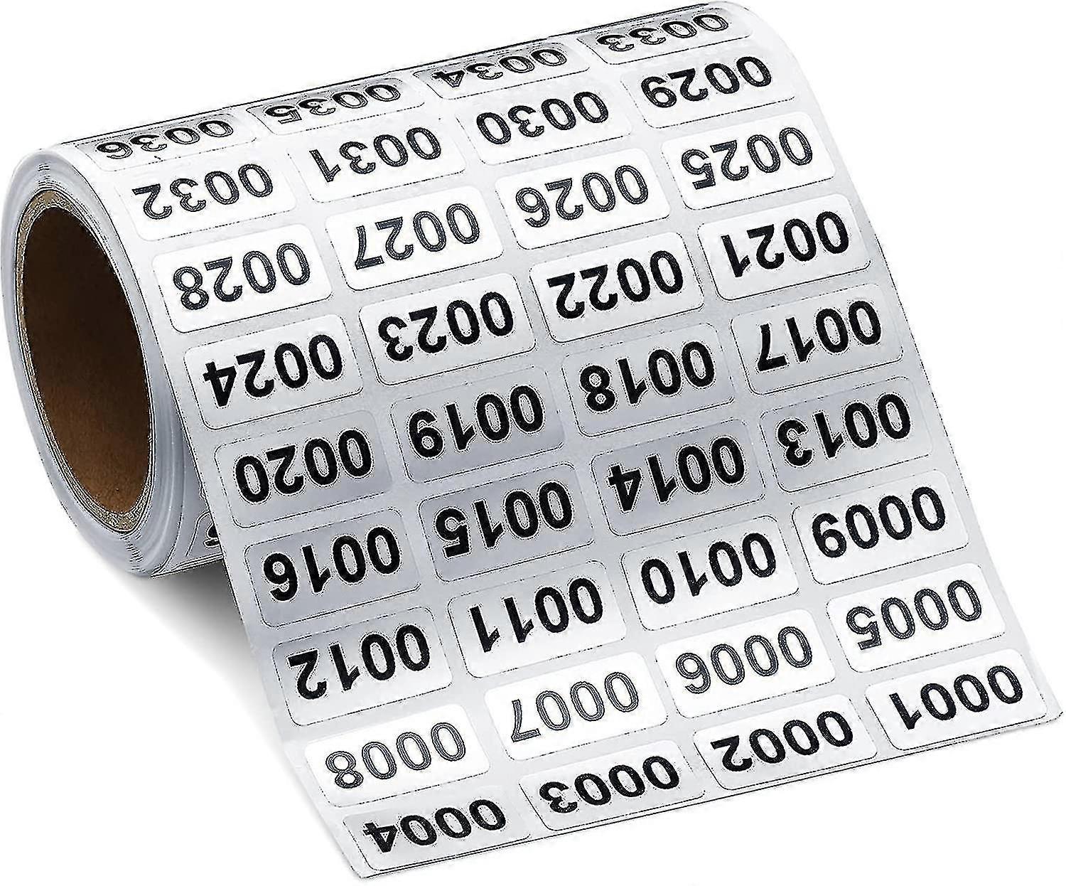 Consecutive Number Label Sticker Waterproof Number Inventory Sticker
