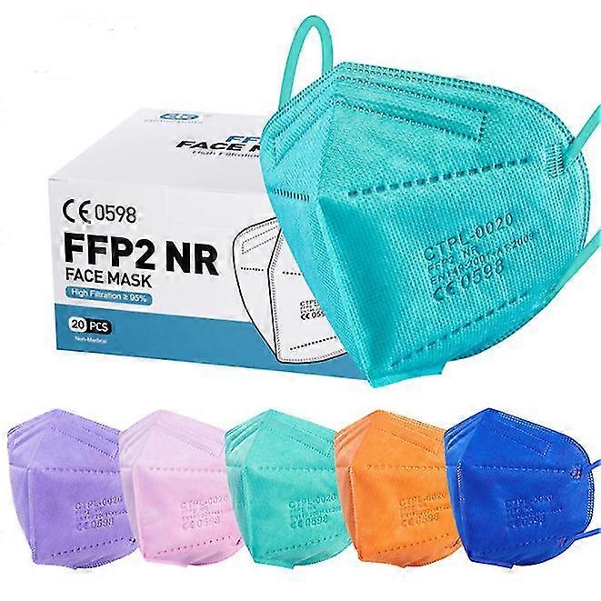 Ffp2 ansiktsmasker färgad skyddsmask vuxen 20 st