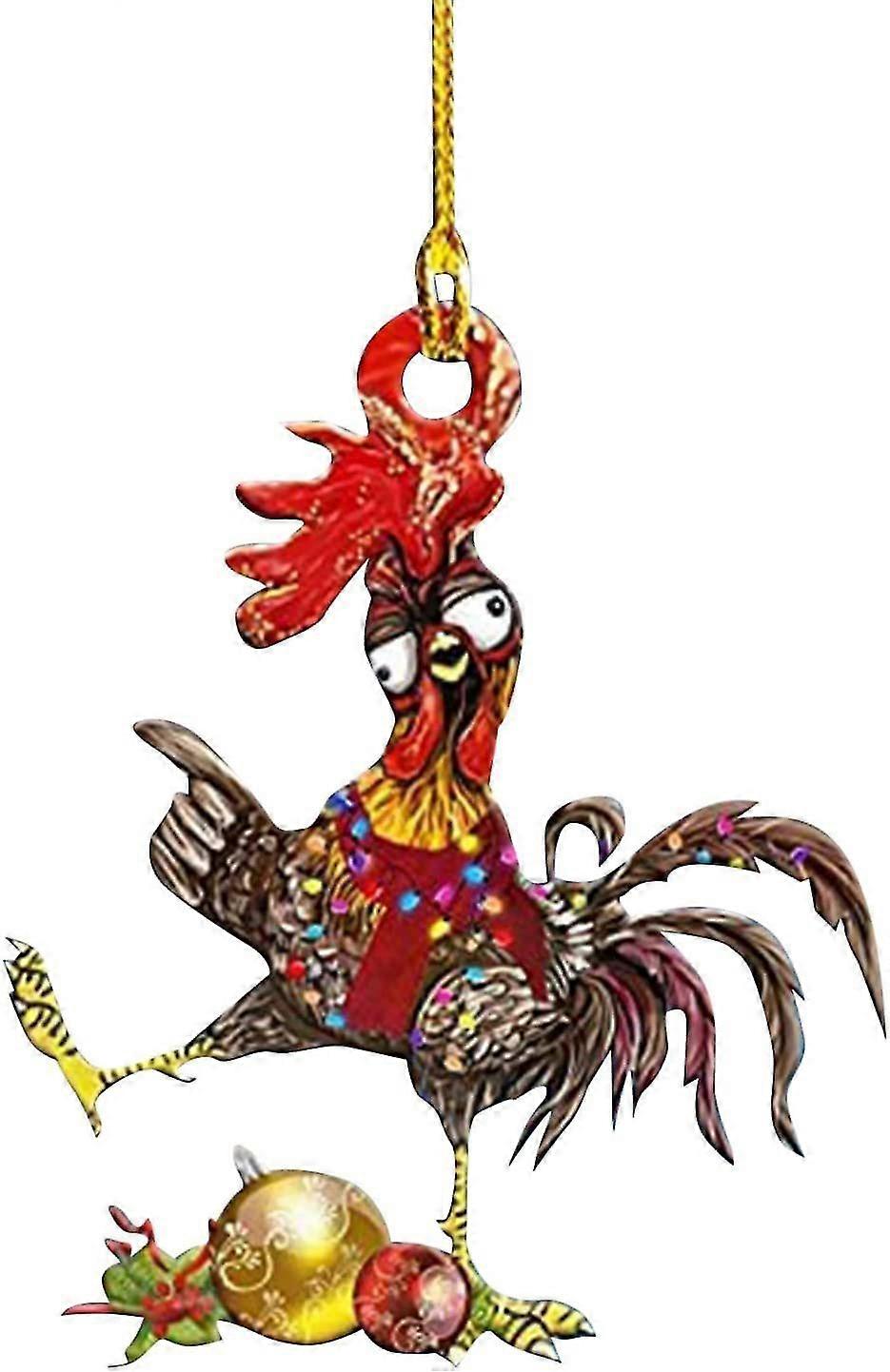 1 buc Dancing Chicken Crăciun ornamente de pom de Crăciun