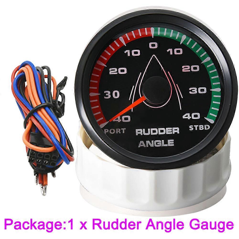 8 Color Backlight 85mm Rudder Angle Indicator 0-190ohm 40 L~40 R PORT STBD Rudder Angle Sensor Boat Marine 9~32V
