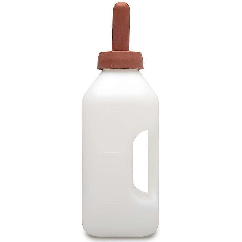 Calf with Handle and Push-on Nipple 2 Quart Feeder for Nursing Baby Cows