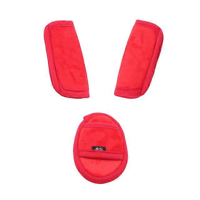 Kids Stroller Seat Safety Belt Shoulder Strap Cover Holder Set Children Protective Set Baby Cart Accessories Soft Plush