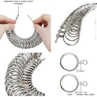 Mesureur De Taille De Bague - 6 Bagues De Jauge En Plastique, Tailles US 1 à 17