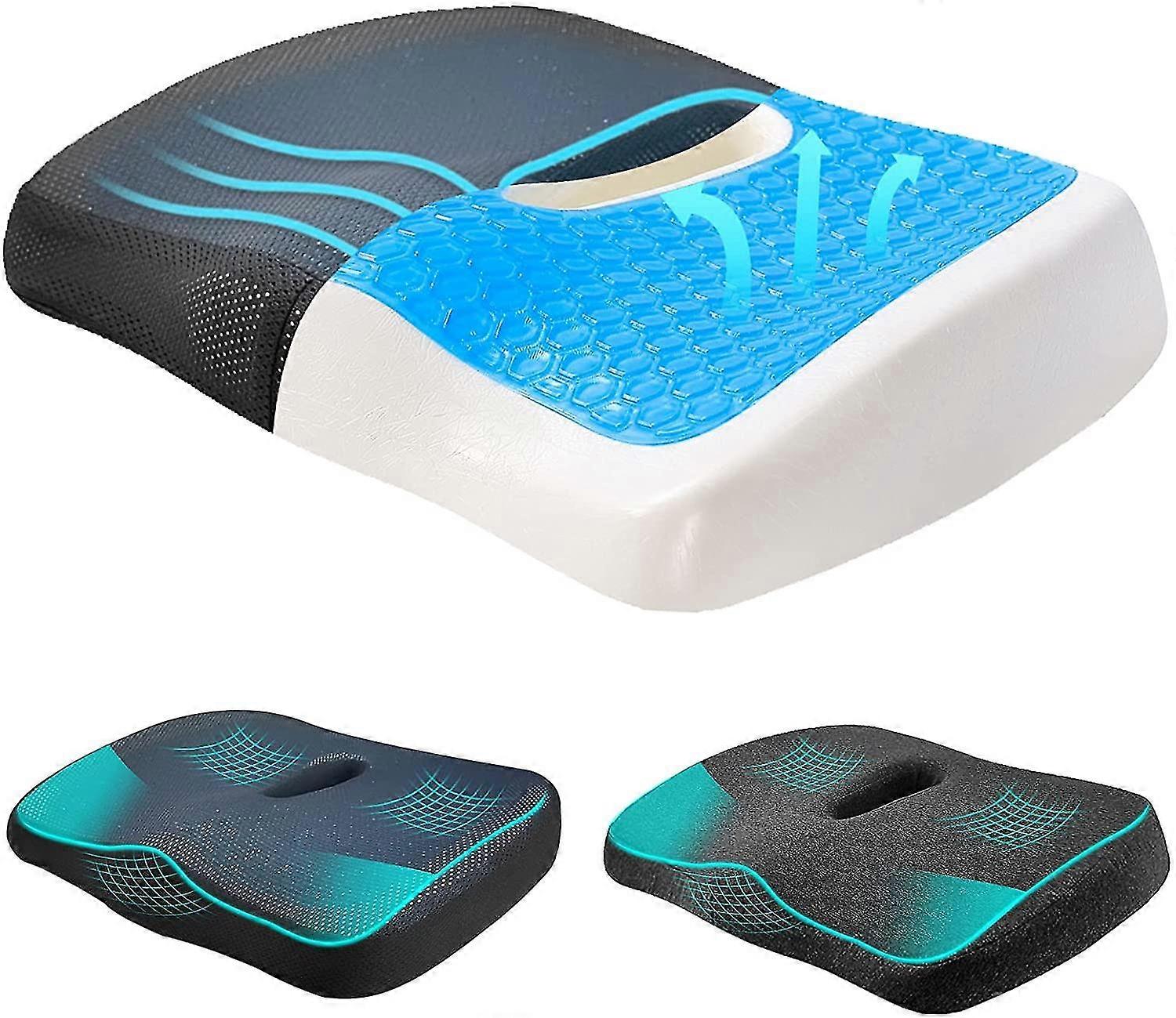 Orthopedic Seat Cushion With Gel Memory Foam Chair Cushion For Coccyx Relief