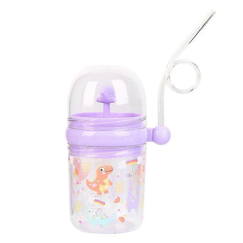 Spout Cup With Straw, Large Capacity Plastic Cup, Purple