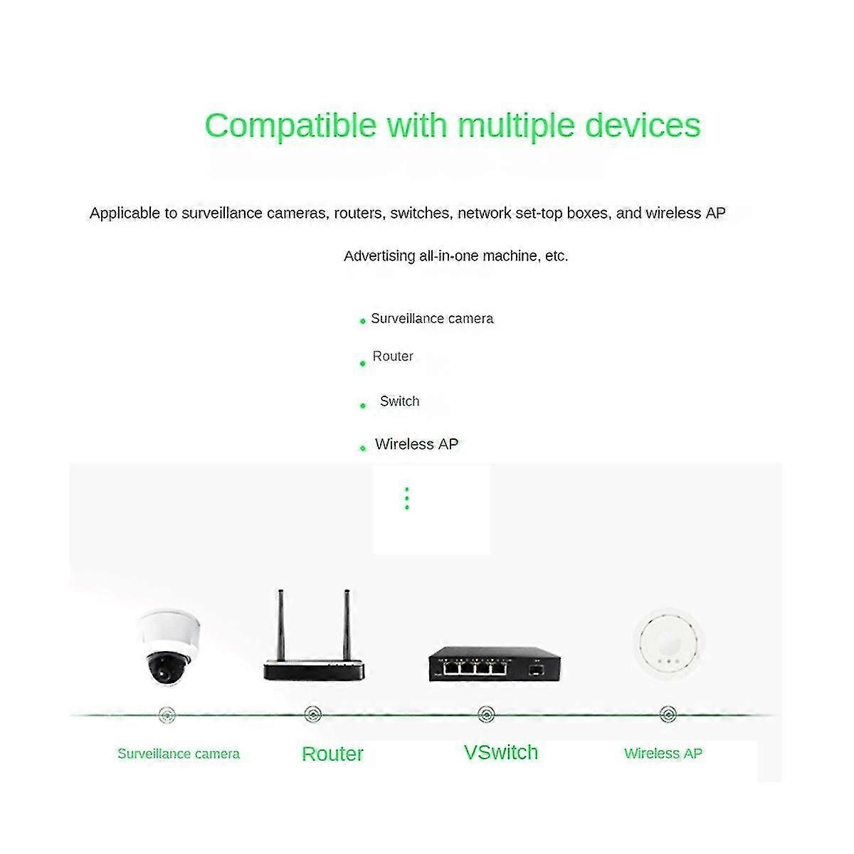4 Port Gigabit Poe Extender 100/1000m Network Switch Extender Ieee802.3af/at Plug&play For Poe Swit