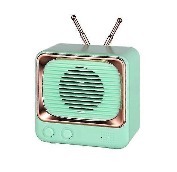 Portable Speaker Bluetooth 5.0 Wireless Hd Hifi Retro Tv Subwoofer(Green)