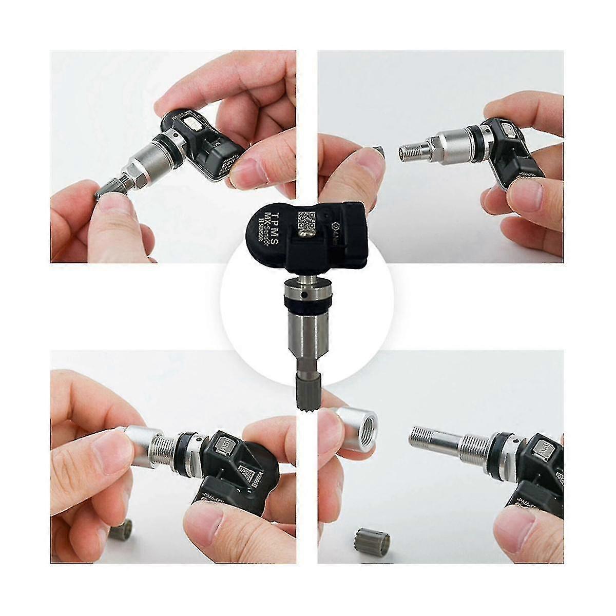 6pcs Programmable Tpms Sensor 315 433mhz Universal 2 In 1 Tire Pressure Sensor System Unlimited Edi