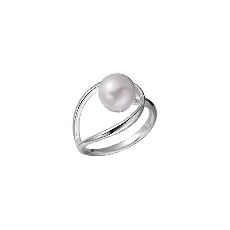 925 sterling silver irregular pearl line ring female simple gentle sweet temperament versatile open ring
