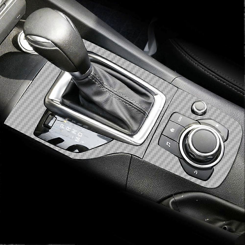 BAMILL For Mazda 3 Axela 2013-2016 Inner Gear Shift Panel Carbon Fiber Frame Cover Trim