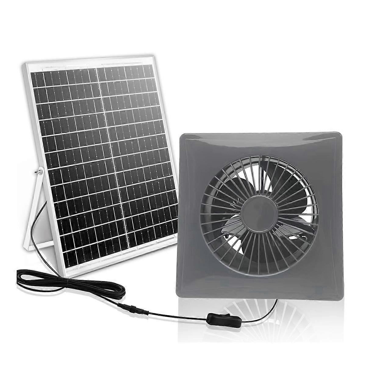 Ventilation 6Inch High-Speed Solar Silent Fan with 8W Panel Shed Solar Exhaust Fan for Chicken Coop