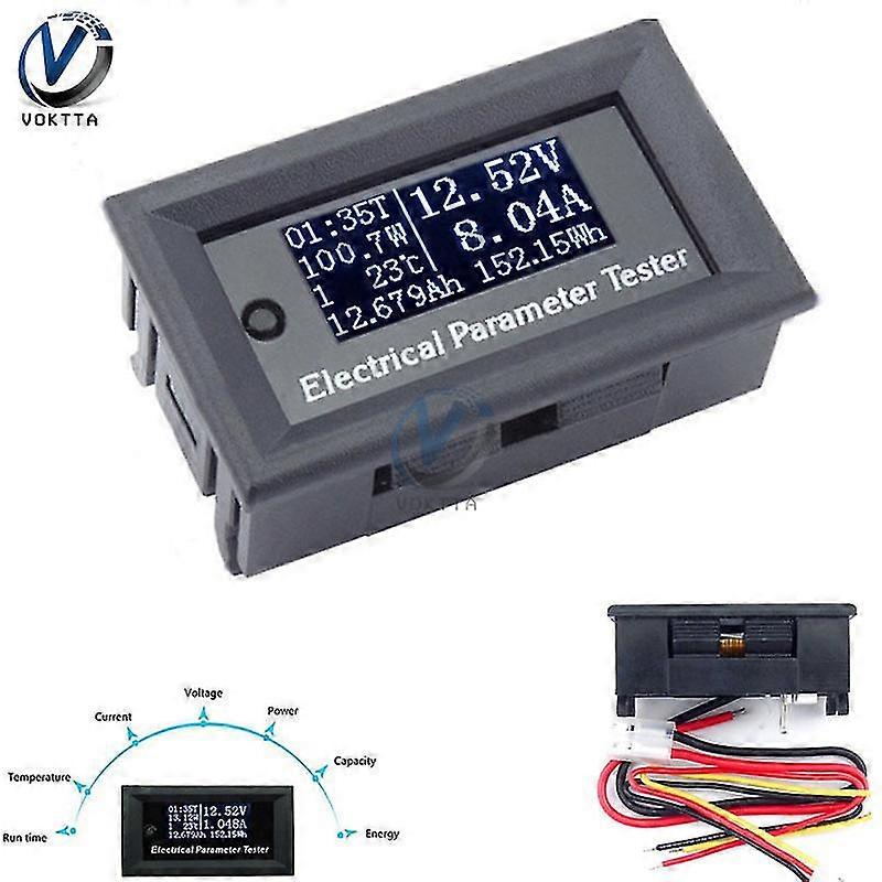 100v 10a 7 In 1 Three Digital Multi-function Electrical Parameter Meter Voltage Amp Current Power Energy Capacitance Tester
